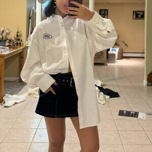 vintage Land Rover white button up